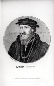 Portrait of Sir Anthony Denny in 1541, Engraved by W. Richardson by Hans Holbein der Jüngere