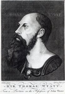 Portrait of Sir Thomas Wyatt the Younger engraved by Ogborn by Hans Holbein der Jüngere