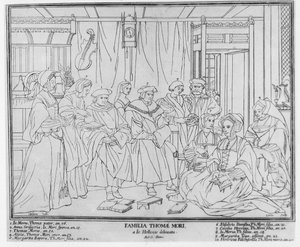 The Family of Thomas More (1478-1535), Chancellor of England, engraved by Christian de Mechel (1737-1817) 1787