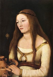 Katharina Schwarz with the Attributes of Her Patron Saint by Hans Holbein the Elder