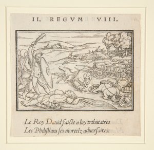 David Subdues his Enemies (recto); David and Uriah (verso) by Hans Holbein der Jüngere