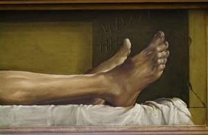 The Body of the Dead Christ (detail) by Hans Holbein der Jüngere