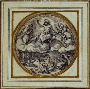 The Last Judgment - Design for a pendant or hat badge by Hans Holbein der Jüngere
