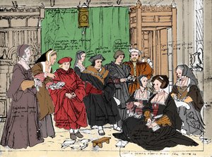 The More Family, from the Sketch by Holbein at Basle Museum, 1527