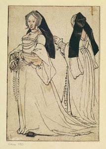 Two Views of a Woman wearing an English Hood