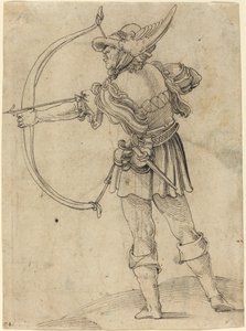 Archer Drawing His Bow by Hans Leonard Schaufelein