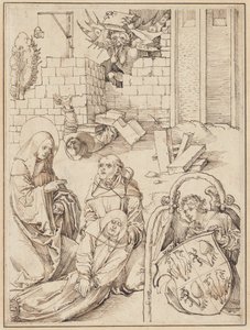 Saint Benedict Reviving a Monk Killed by the Devil by Hans Leonard Schaufelein