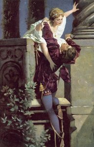 Balcony Scene, Romeo and Juliet by Hans Makart