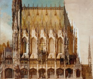 Gothic Tomb Church of St. Michael, Side View by Hans Makart
