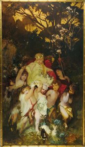 Modern Amoretti, Triptych, central panel, 1868