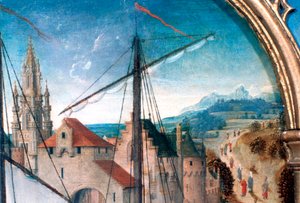 St Ursula Shrine, Departure from Basle (Detail), 1489