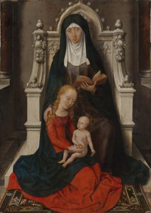 Panel of a Diptych: St. Anne with the Virgin and Child (Separated Outside of Inv.-No. 5) by Hans Memling