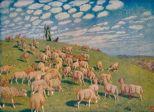 Pasture in Spring by Hans Richard von Volkmann
