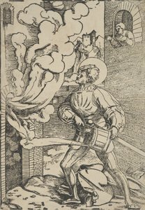 Saint Florian (restrike) by Hans Schäufelein the Elder