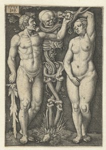 Adam and Eve and Death by Hans Sebald Beham