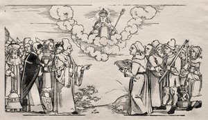 Dispute Between Luther and a Catholic Theologian by Hans Sebald Beham