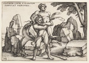 Hercules and Antaeus by Hans Sebald Beham
