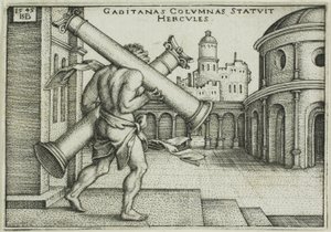 Hercules and Columns of Gaza by Hans Sebald Beham
