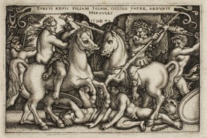 Hercules and Iole, from The Labors of Hercules by Hans Sebald Beham