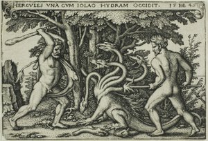 Hercules and the Hydra, from The Labors of Hercules by Hans Sebald Beham