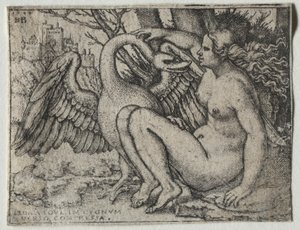 Leda and the Swan by Hans Sebald Beham