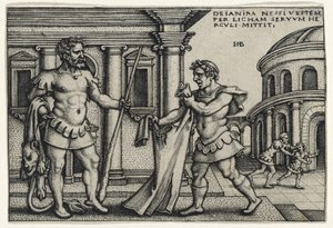 Lichas Bringing the Garment of Nessus to Hercules, 1540s by Hans Sebald Beham