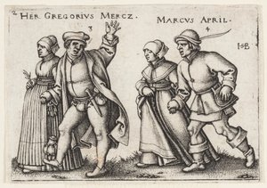 March and April by Hans Sebald Beham