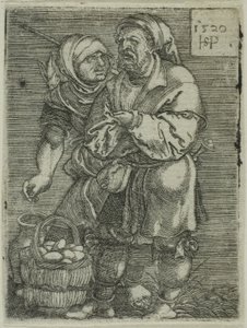 Peasant Couple Selling Eggs
