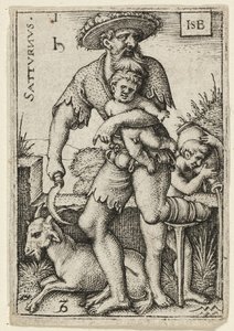 Saturn, plate one from The Seven Planets with the Zodiacs