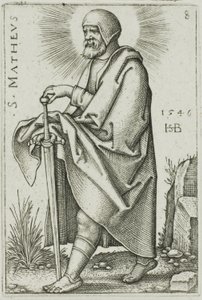 St. Matthew, Plate 8 from The Twelve Apostles by Hans Sebald Beham