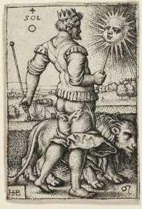Sun, plate four from The Seven Planets with the Zodiacs by Hans Sebald Beham