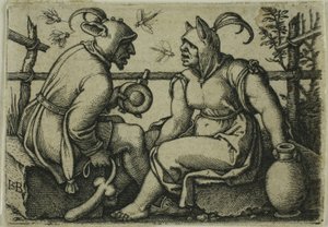 The Fool and the Foolish Woman by Hans Sebald Beham