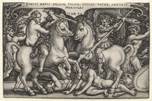 The Labors of Hercules: Hercules Abducting Iole by Hans Sebald Beham