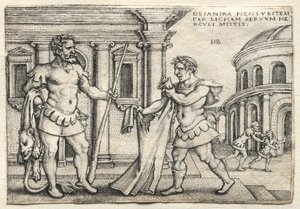 The Labors of Hercules: Hercules Receiving the Garment Steeped in Nessus Blood by Hans Sebald Beham