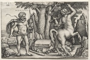 Hercules and Nessus by Hans Sebald Beham
