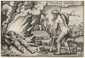 The Labors of Hercules: Hercules on his Pyre by Hans Sebald Beham