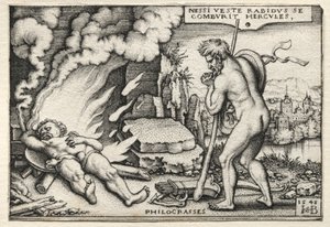 The Labors of Hercules: Hercules on his Pyre by Hans Sebald Beham