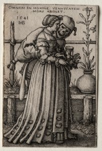 The Lady of Death Masquerading as a Fool by Hans Sebald Beham