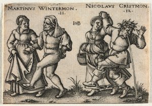 The Peasant Wedding or the Twelve Months: 11-Martinus Wintermon 12-Nicolaus Cristmon