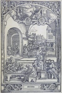 The planet Mercury and artists, scholars and technicians, c1535 (engraving) by Hans Sebald Beham