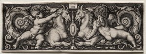 Two Genii by Hans Sebald Beham