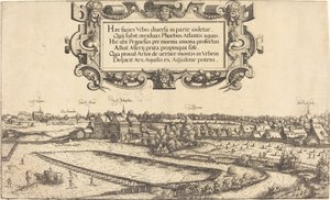 View of Nuremberg from the West (left section) by Hans Sebald Lautensack
