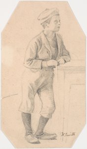 Boy Leaning Against a Table