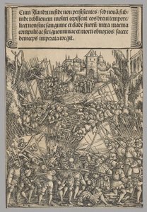 Second Flemish Rebellion, Plate 10 from Historical Scenes from the Life of Emperor Maximilian I from the Triumphal Arch by Hans Springinklee
