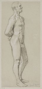 Male Nude by Hans Thoma