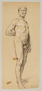 Male Nude by Hans Thoma