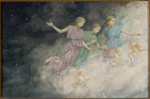 Angels - Annunciation by Hans Thoma