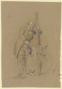 Double-bass Player by Hans Thoma