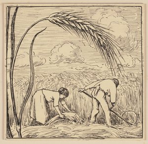 Drawing for the Primer: Ear of Corn by Hans Thoma