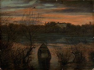 Lonely Boat by Hans Thoma